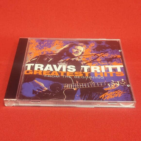 Travis Tritt Greatest Hits From The Beginning CD 1995 Signed - Picture 3 of 8